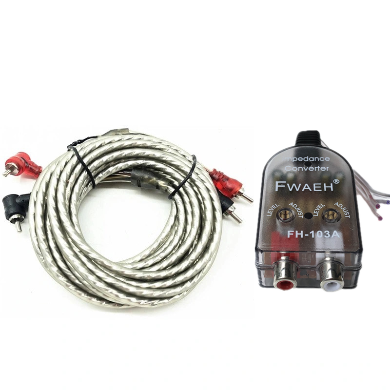 包邮汽车音响高转低低音炮音频转换器低音频滤波器原车机音频输出