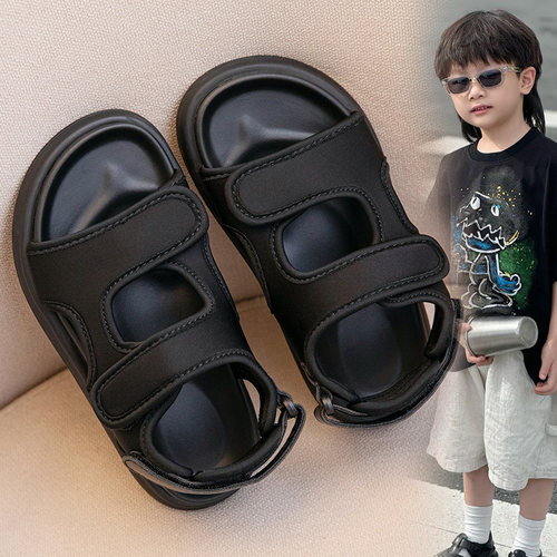 男童凉鞋儿童软底露趾沙滩鞋