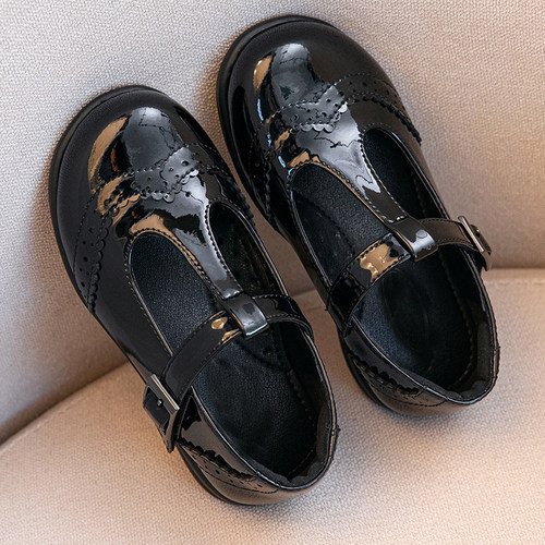 女童黑色皮鞋儿童公主鞋玛丽珍