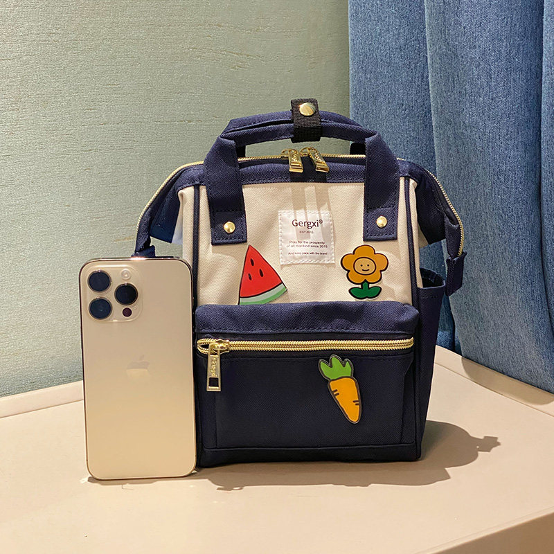 迷你款亲子外出小挎包时尚撞色防水立体质感手提包学生可爱斜挎包