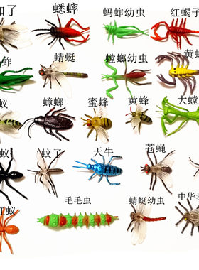 仿真小号虫子螳螂蜜蜂蝴蝶动物