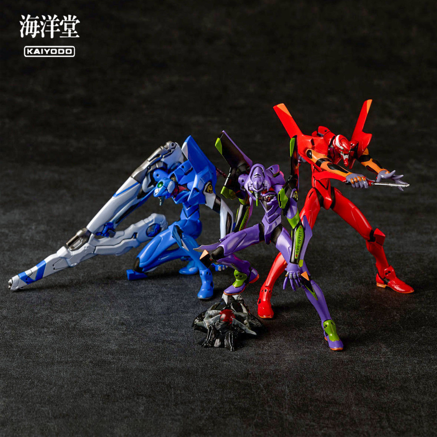 海洋堂ARTPLA新世纪福音战士EVA 初号机二号机零号机拼装模型