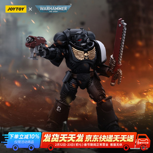 JOYTOY暗源战锤星际战士黑色圣堂摩托警卫瓦特斯兄弟可动手办模型