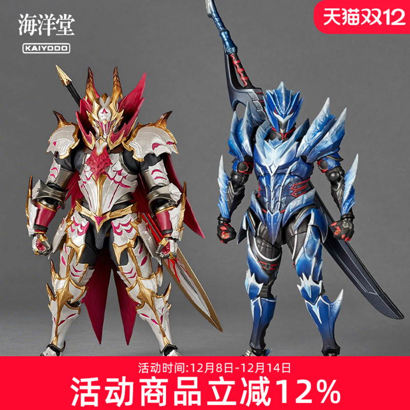 海洋堂 转轮科技惊奇山口 怪物猎人崛起爵银龙冰狼龙可动模型手办