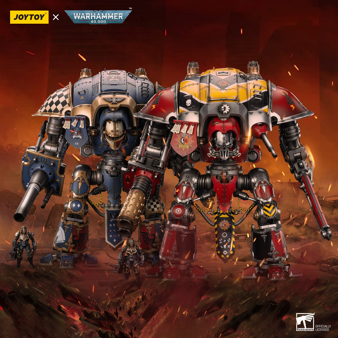 JOYTOY暗源战锤帝国骑士泰林帕拉丁渡鸦游侠骑士可动手办模型摆件