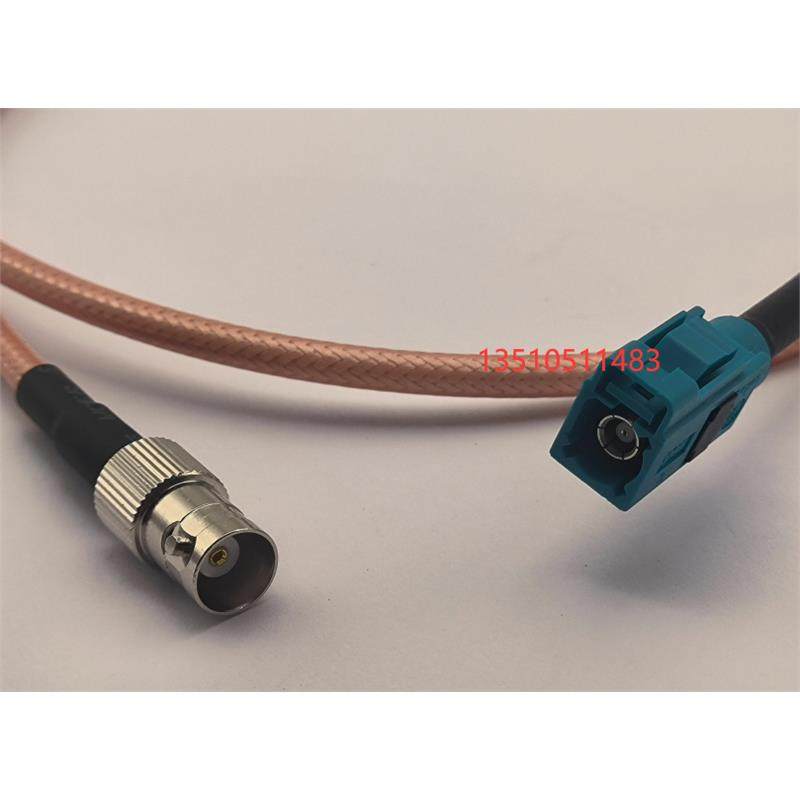 FAKRA车载SMB母转BNC母工业级RG142射频线 Z母法卡万用款转Q9 BNC