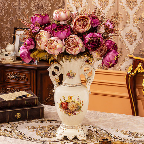 柏拉图皇庭欧式陶瓷花瓶装饰摆件
