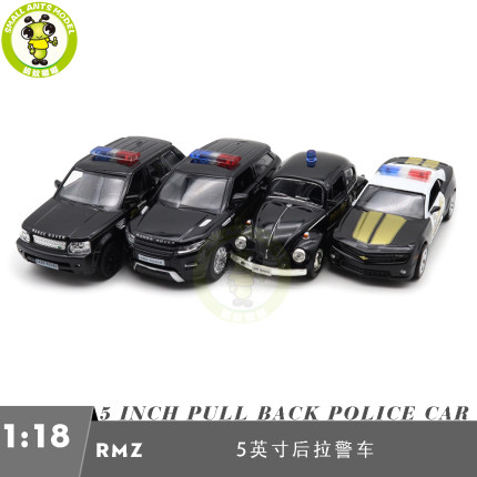 5 inch Pull Back Police Car 仿真合金汽车模型摆件玩具无包装盒