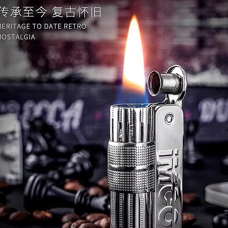 奥地利爱酷IMCO6700二战老式砂轮煤油打火机防风复古战壕古董火机