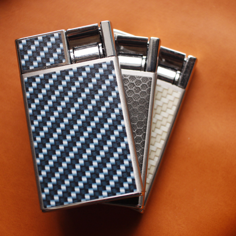 简约新款正品抖音网红打火机直冲编制纹时尚打火机复古男士超薄