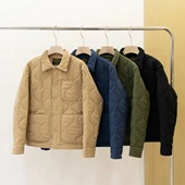 桃皮绒美式 宽松休闲棉衣男 复古翻领葫芦绗缝户外保暖外套秋冬新款