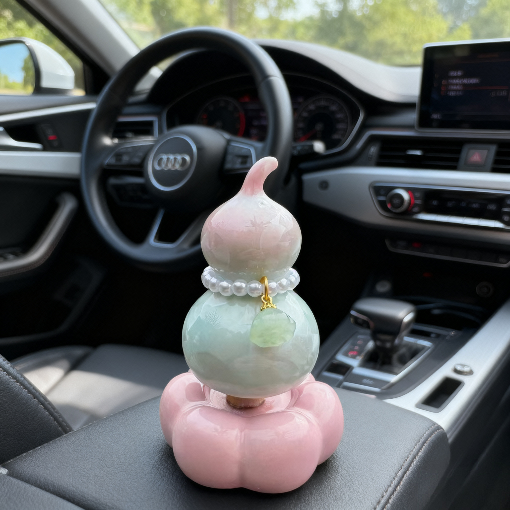 景德镇手工创意陶瓷葫芦装饰摆件车挂平安保险促销礼品汽车