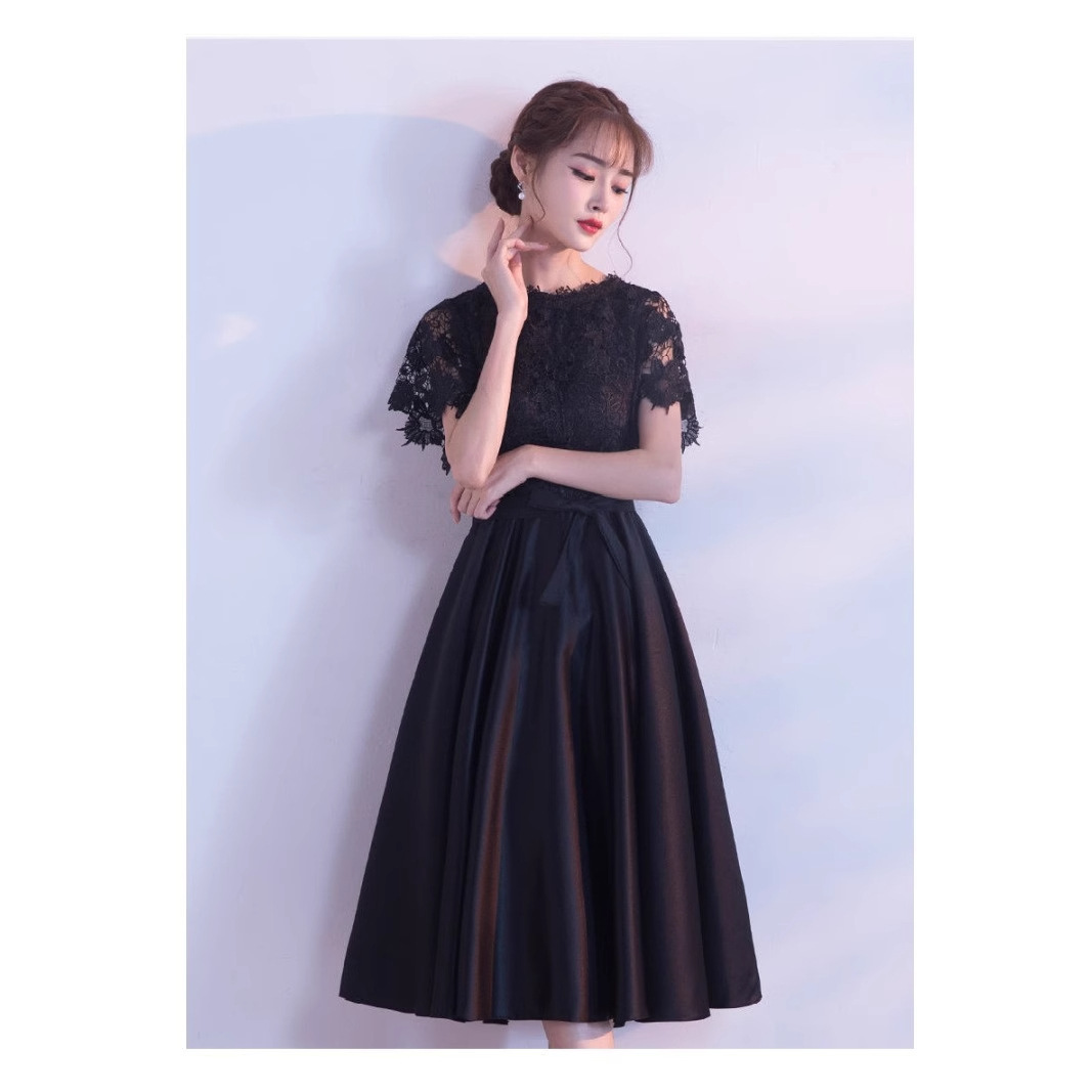 黑色晚礼服女2025新款高端轻奢宴会气质平时可穿高级感显瘦主持裙