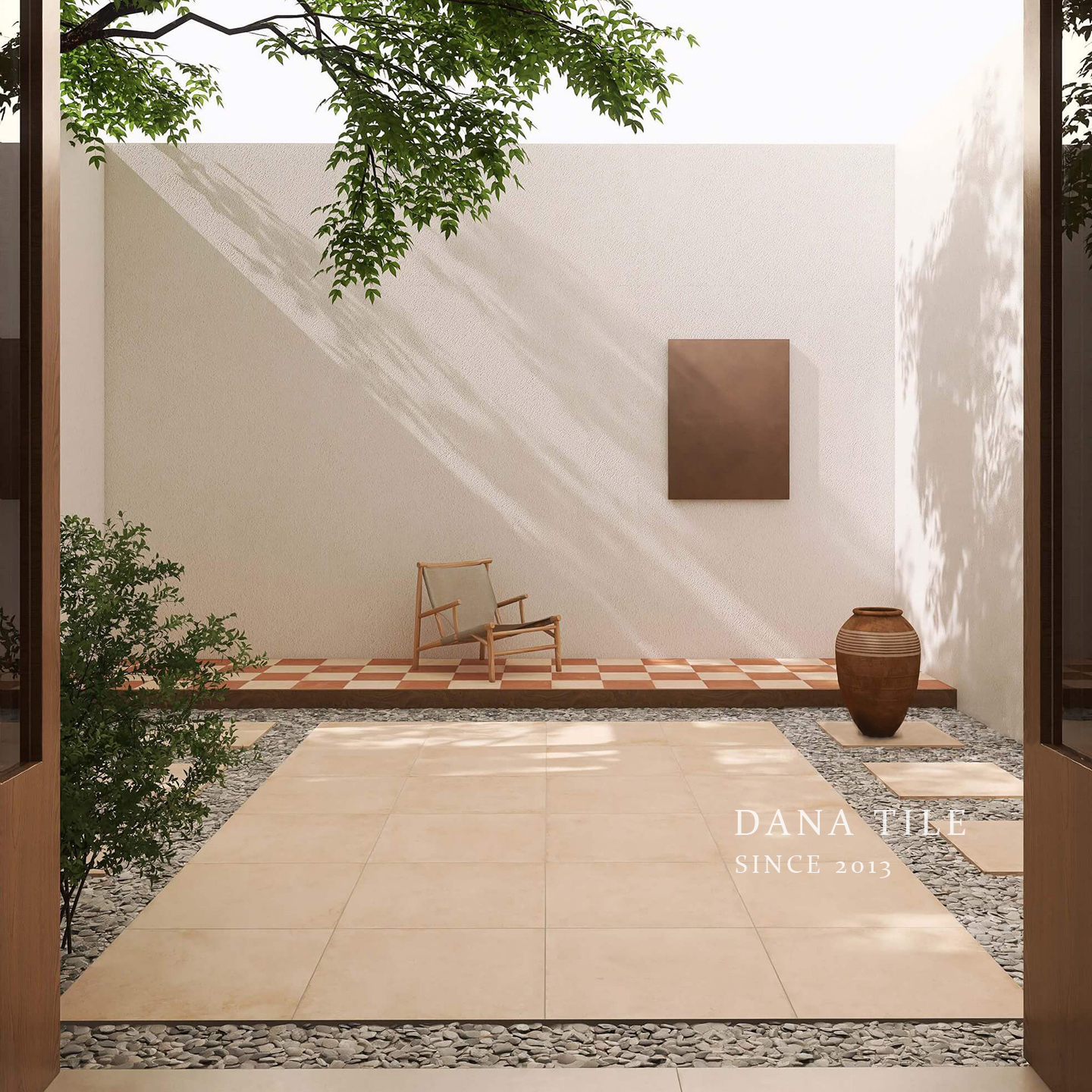 复古古堡砖仿莱姆石瓷砖民宿庭院