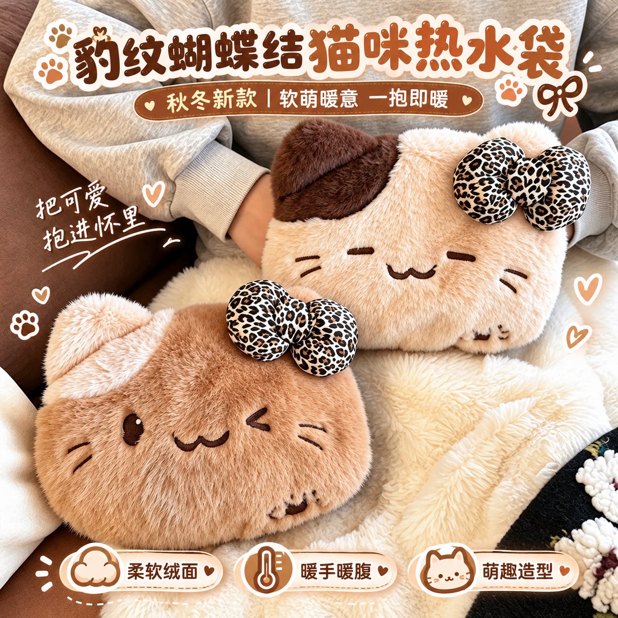 2026新款HelloKitty热水袋猫咪