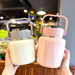 焖烧杯银耳羹专用带勺子宽口焖粥神器上班族保温桶饭盒大号不锈钢