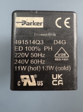原装美国派克Parker电磁阀线圈491514C2 D4B 24V/491514Q3 220V