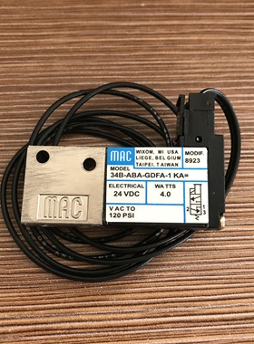 全新正品MAC高频阀高速阀三通阀34B-ABA-GDFA-1KA= modif:8923