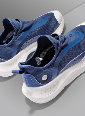 李宁SOFT GO  2025秋薄底男子懒人鞋一脚蹬透气网面运动鞋休闲鞋