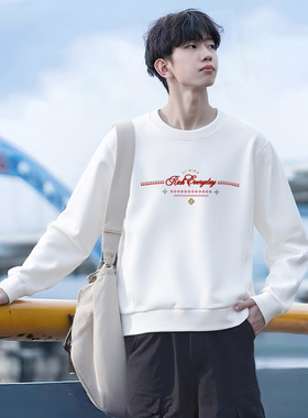 李宁2026马年新年红色日进斗金系列圆领宽松舒适运动卫衣AWDW106