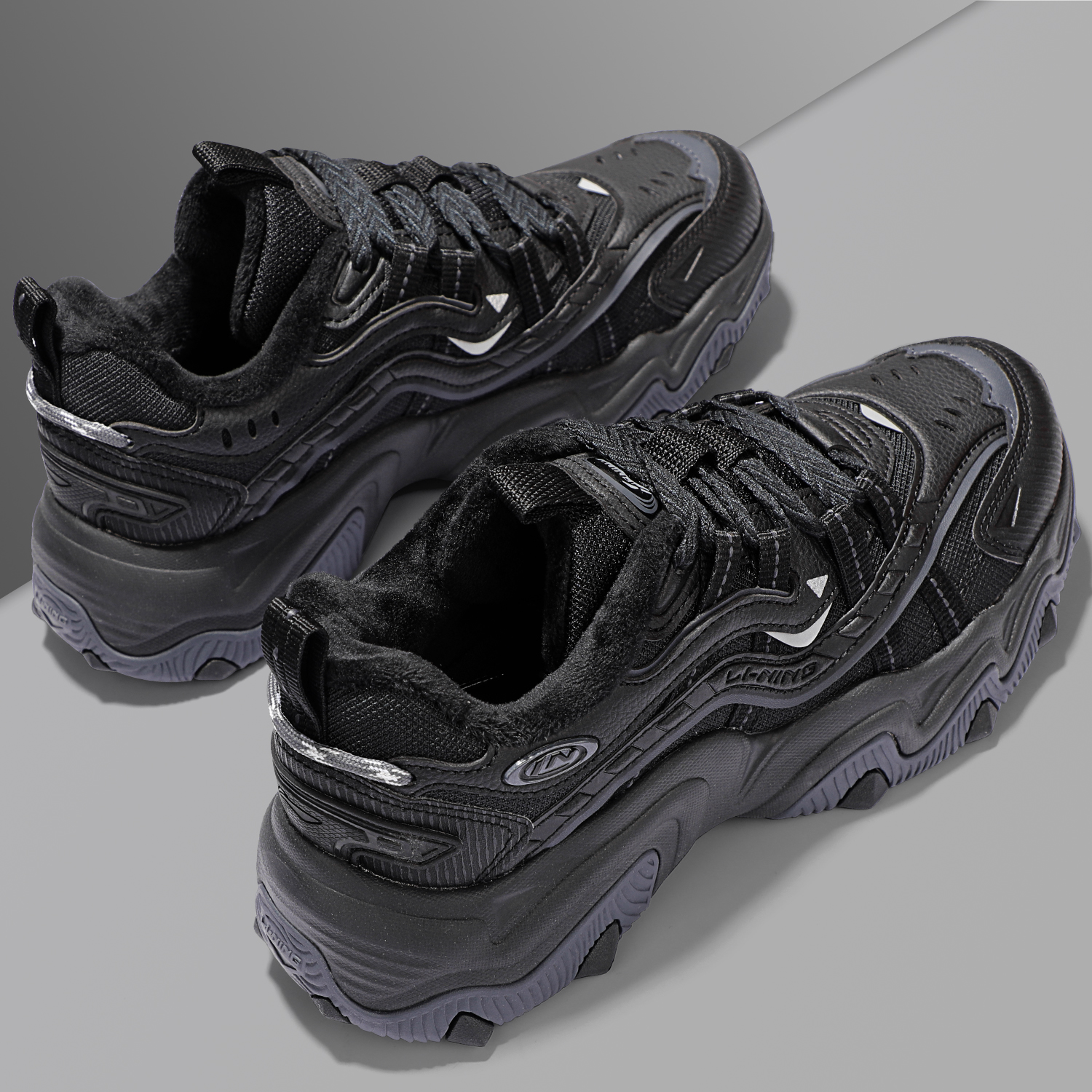 李宁加绒休闲鞋猫爪LITE