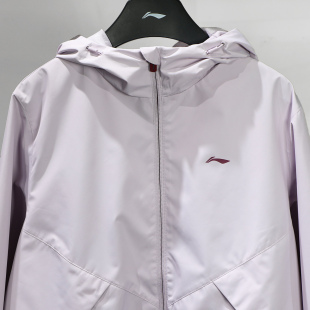 李宁运动风衣2025新款 健身系列女子防泼透气舒适连帽外套AFDV062