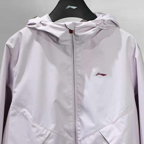 李宁运动风衣2025新款健身系列女子防泼透气舒适连帽外套AFDV062