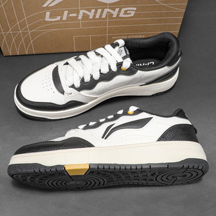 李宁男鞋板鞋2025秋季新款软底经典防滑混的人百搭休闲鞋美式圆头
