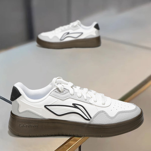 李宁板鞋男2025春季新款元宝trendy百搭时尚潮流休闲鞋AGCV177