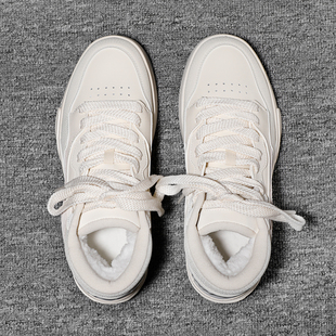 李宁板鞋男款2024冬季新款加绒保暖潮流减震休闲鞋运动鞋AGCT225