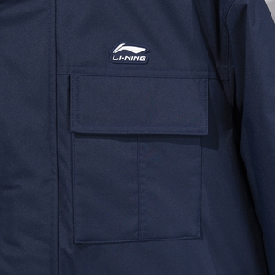 李宁羽绒服男款2024秋季新款防泼水鸭绒短款保暖蓄温外套AYMU363