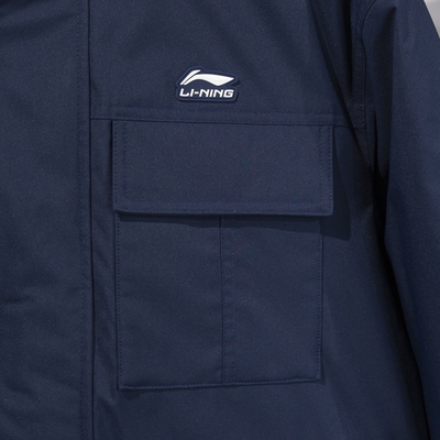 李宁羽绒服男款2024秋季新款防泼水鸭绒短款保暖蓄温外套AYMU363