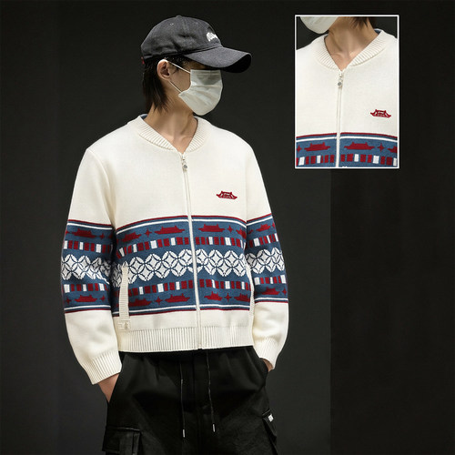 李宁运动新年系列2025冬季女舒适中国文化系列故宫联名开衫编织衫