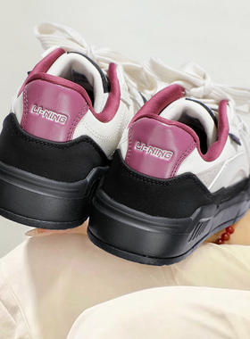 李宁板鞋女款2025秋季新品COMMON 80S厚底时尚百搭休闲鞋学生美式