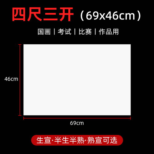 书法生宣纸半生熟宣纸国画作品纸