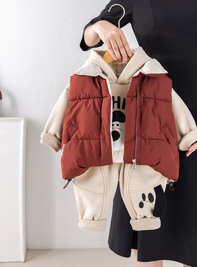 品牌三折特价撤柜0-5岁男童女童休闲加厚款棉保暖三件套 MT255203