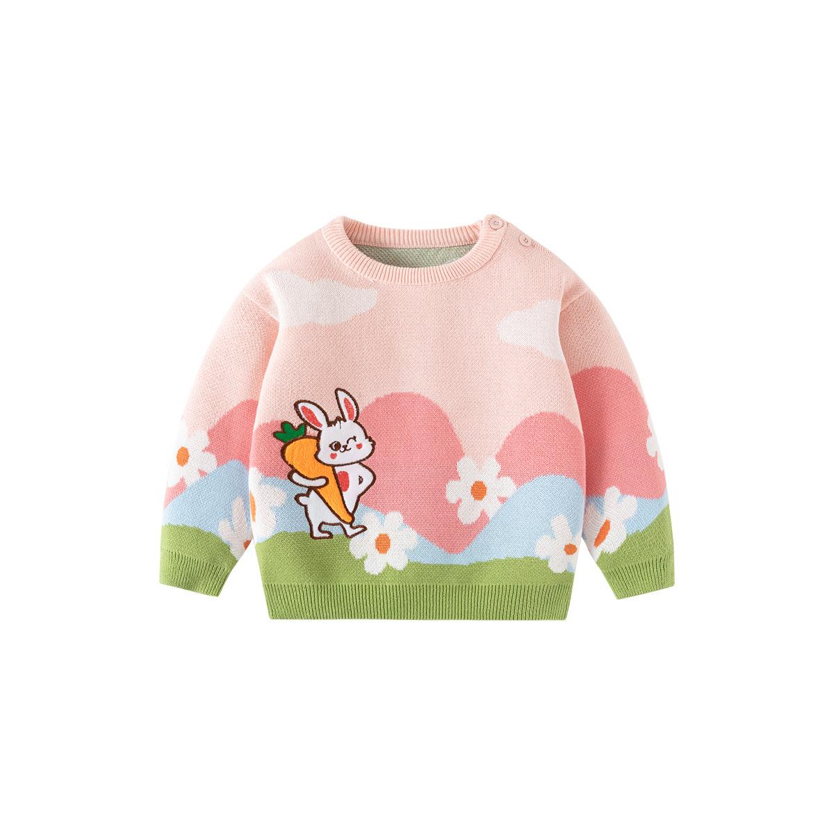 针织亲子装糖果色甜美A类毛衣