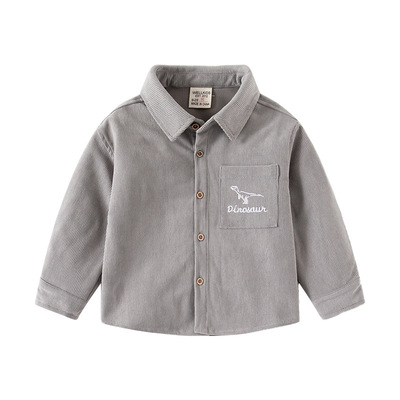 特价撤柜童装春秋季款男童灯芯绒衬衫韩版宝宝中小童上衣tx2587