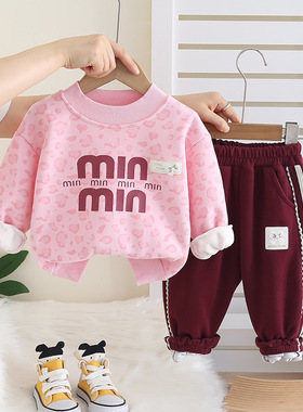 品牌三折特价撤柜秋冬男童女童婴幼儿休闲夹棉保暖两件套YH255202