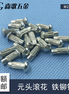 GB827 标牌铆钉 铁标牌铆钉 标牌铁铆钉 元头滚花铆钉镀锌M2M3M4