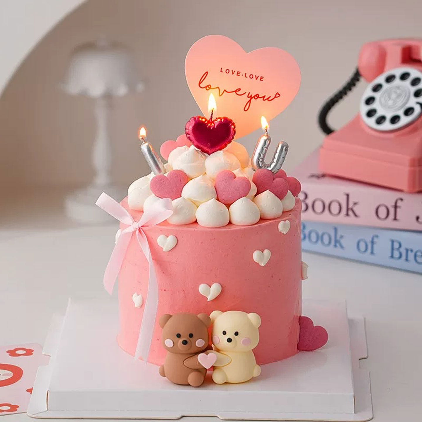 2.14情人节蛋糕装饰可爱情侣抱抱熊摆件iloveyou爱心蜡烛甜品插件,节庆用品/礼品,节日装扮用品,淘宝优惠券,粉丝福利购,淘宝优惠卷