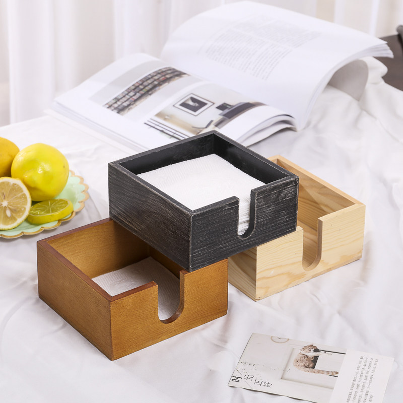 实木高档开放式纸巾盒餐厅方巾纸盒酒店正方形餐巾纸抽纸盒定logo,收纳整理,纸巾盒,淘宝优惠券,粉丝福利购,淘宝优惠卷