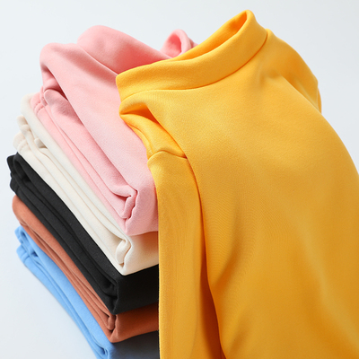 儿童半高领打底衫加绒加厚男童女童中领大童秋冬2025新款洋气上衣