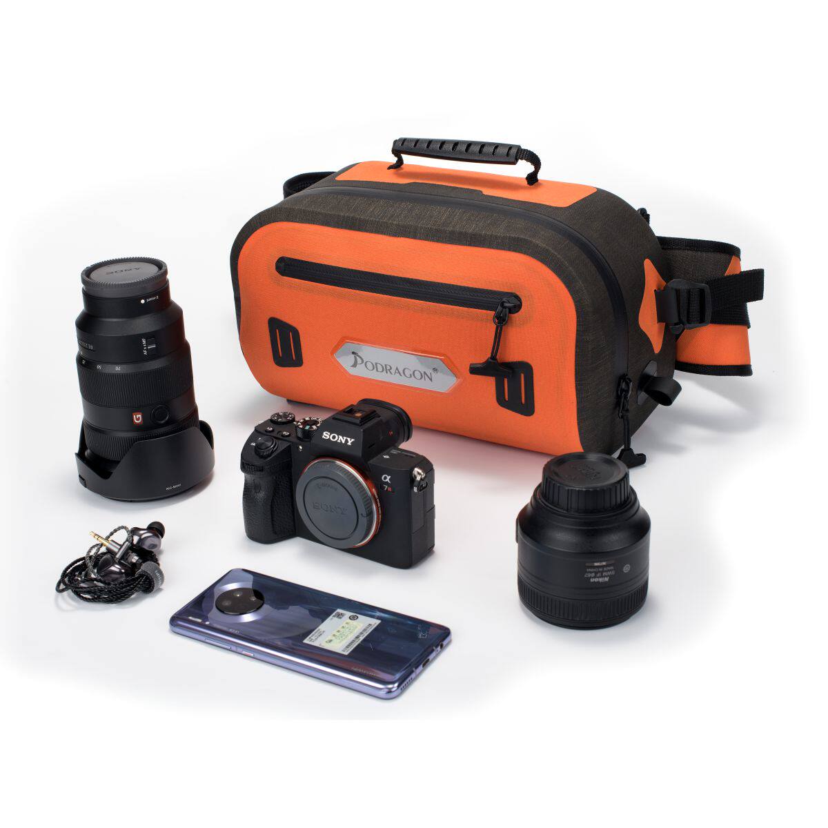 MIRRORLESS PODRAGON 방수 사진 가방 충격 방지 카메라 벨트 가방 대용량 어깨 가방 SLR 미러리스 장비 배낭