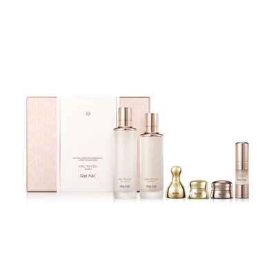 韩国直邮renk丽人凯细胞到细胞水乳套盒爽肤水乳液弹力保湿