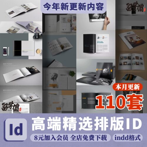 设计作品集ID排版A4建筑规划平面景观设计书刊杂志排版模板ID文件