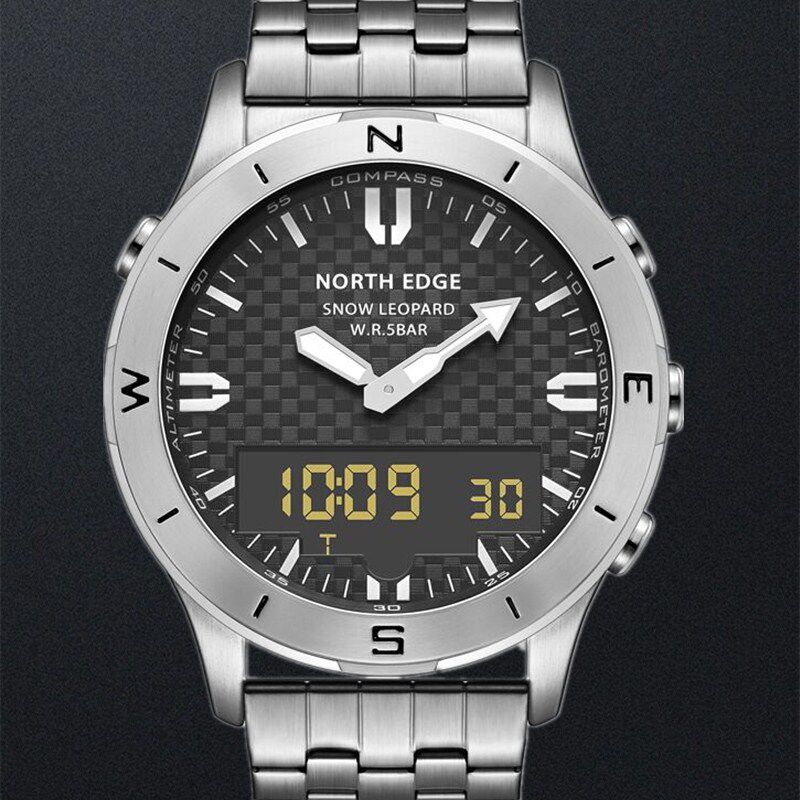 飞行员户外防水高度指南针温度气压登山多功能野外智能电子男手表