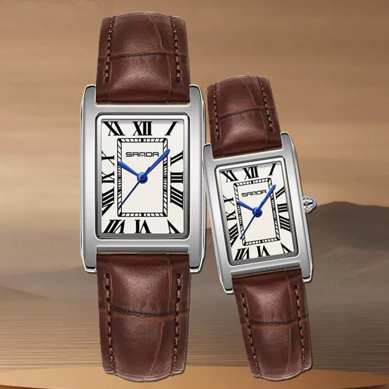 方形坦克系列品牌男款女款情侣罗马气质礼物复古轻奢小众简约手表