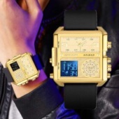 高颜值霸气手表女士新款 情侣防水女腕表 个性 男款 方形休闲高冷时尚