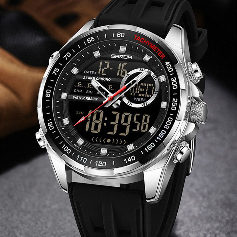 双显电子手表男款学生防水多功能男士夜光潮流运动高中生国产腕表